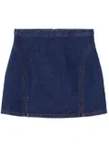 RE/DONE split denim mini skirt - Blue
