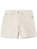RE/DONE Boyfriend Cutoff denim mini shorts - Neutrals