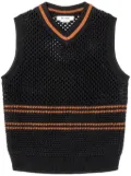 RE/DONE crocheted cotton vest - Black