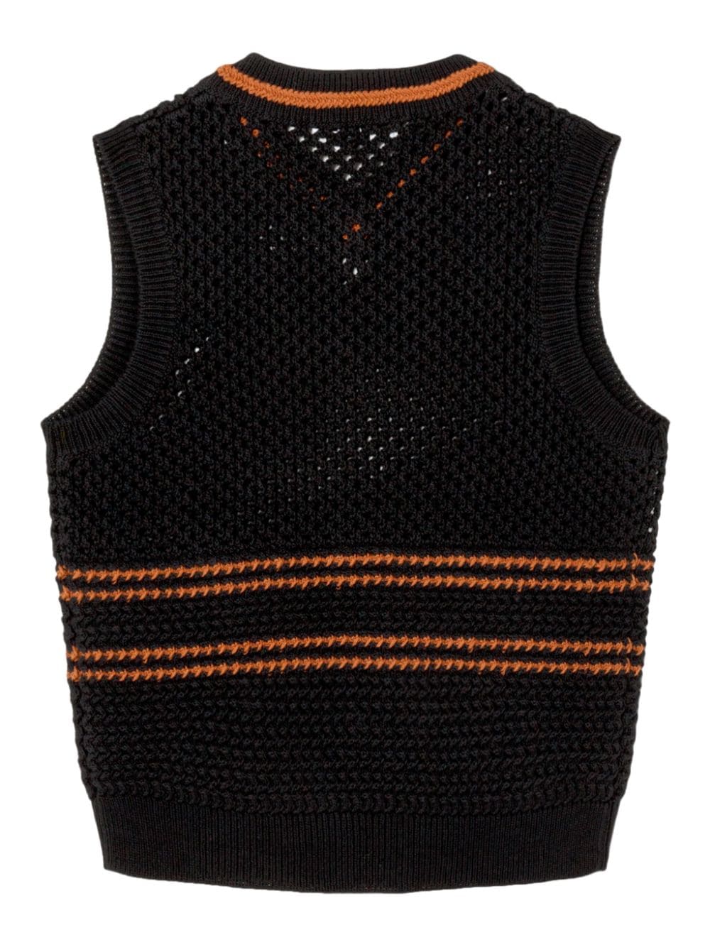 RE/DONE crocheted cotton vest - Zwart
