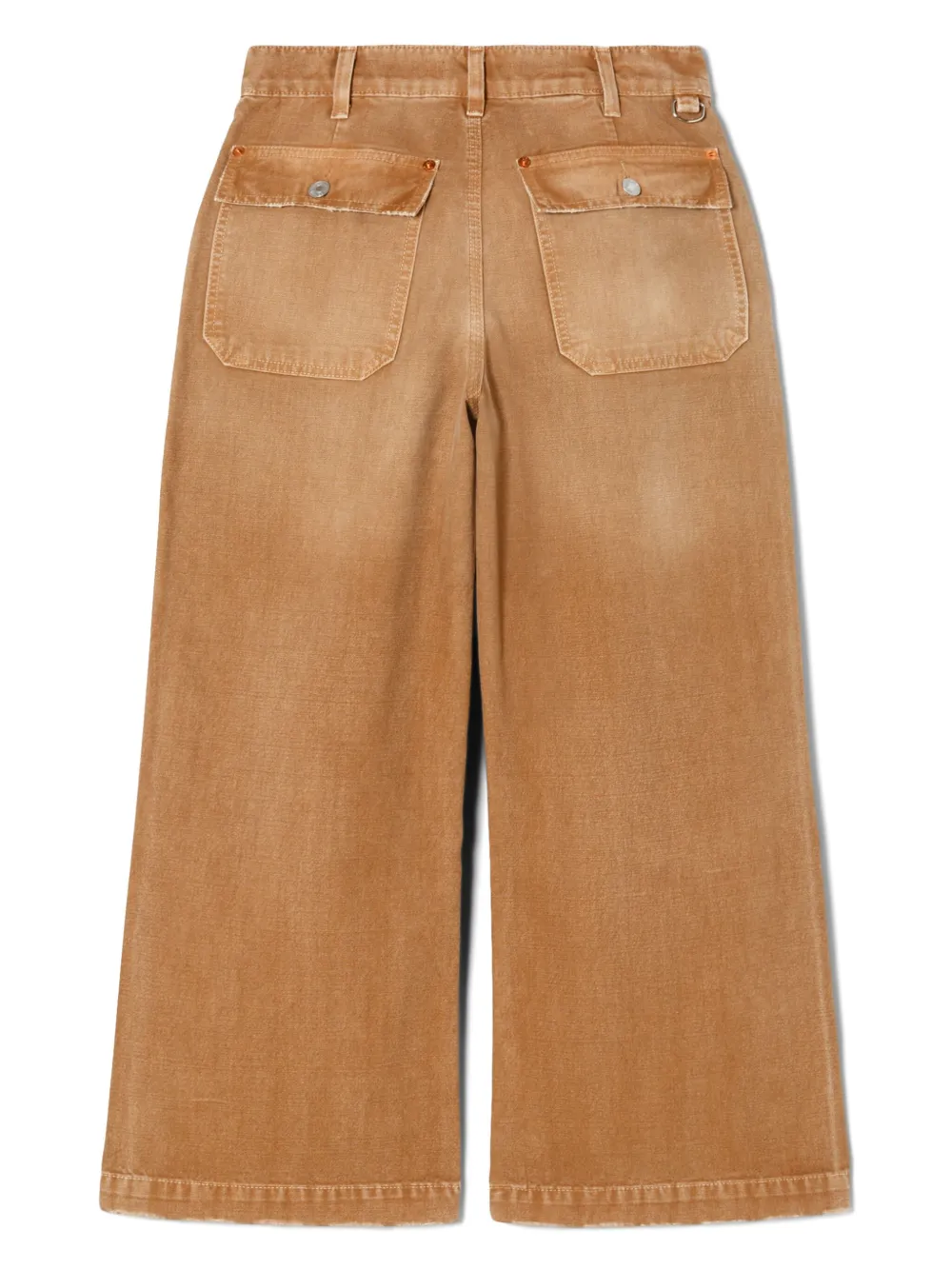 RE DONE Baker cropped jeans met wijde pijpen Bruin
