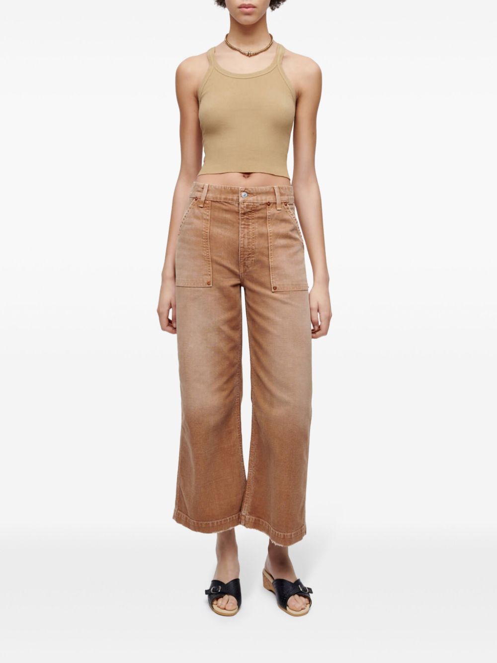 RE/DONE Baker wide cropped jeans - Bruin