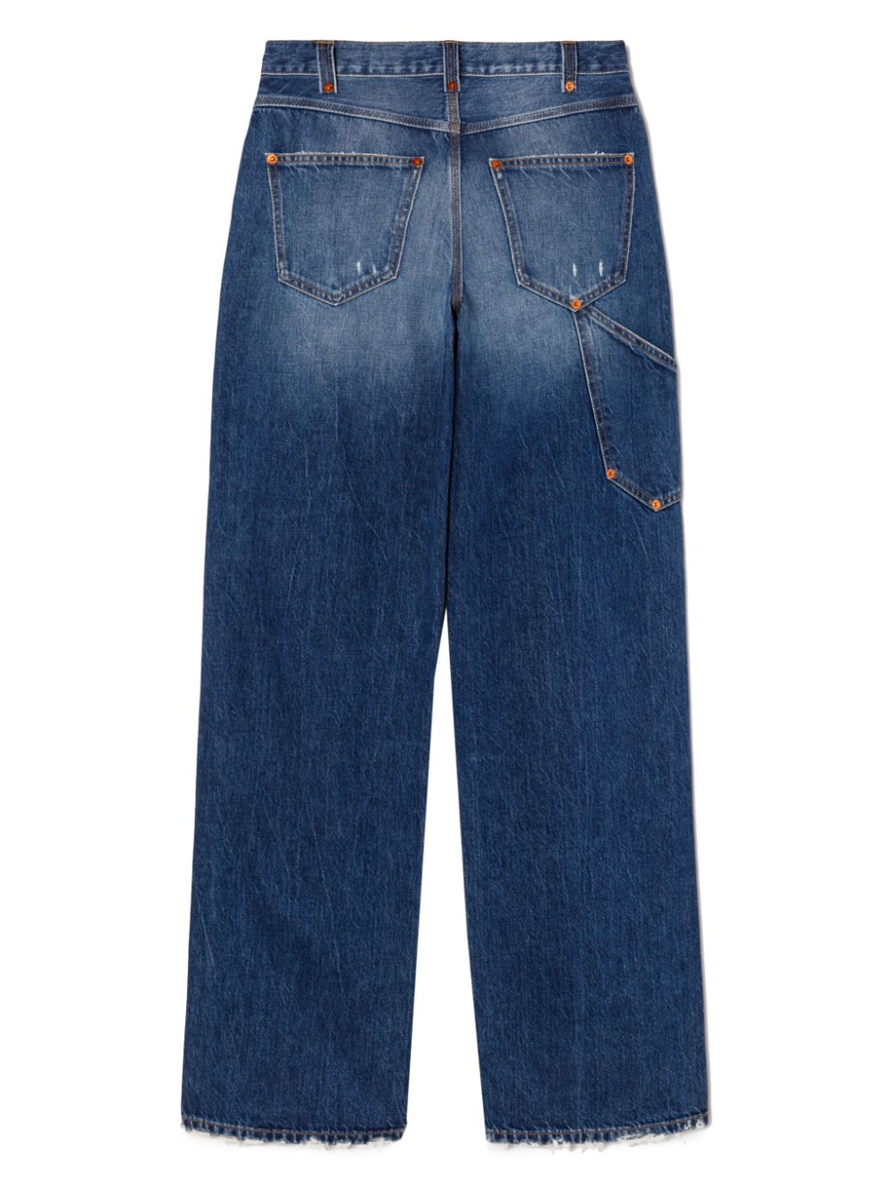 Shop Re/done Workwear Straight Jeans In Blue