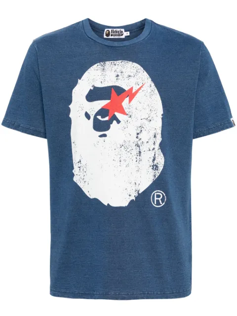 A BATHING APE® logo-print cotton T-shirt