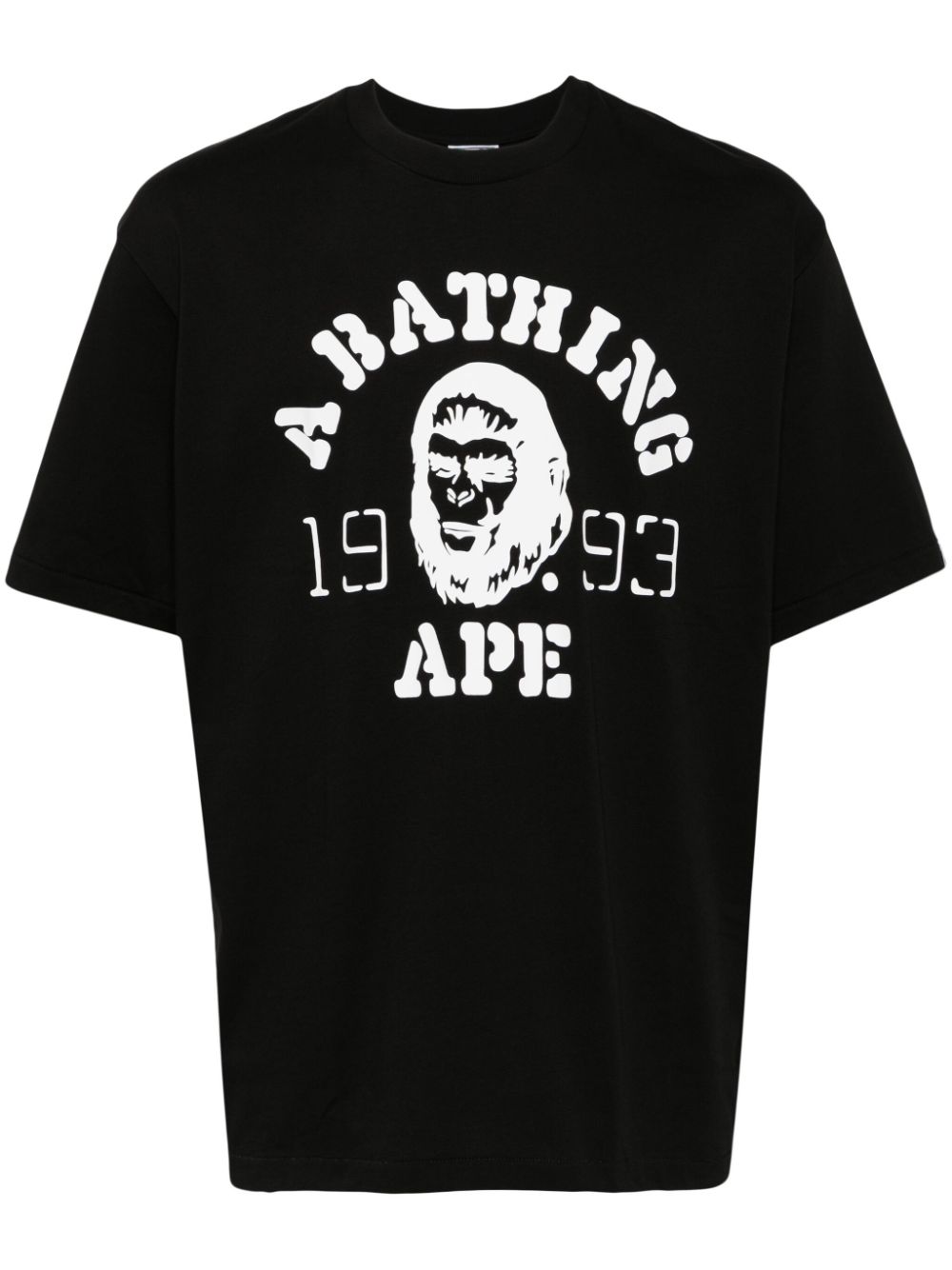 Shop A Bathing Ape Logo-print Cotton T-shirt In Blue