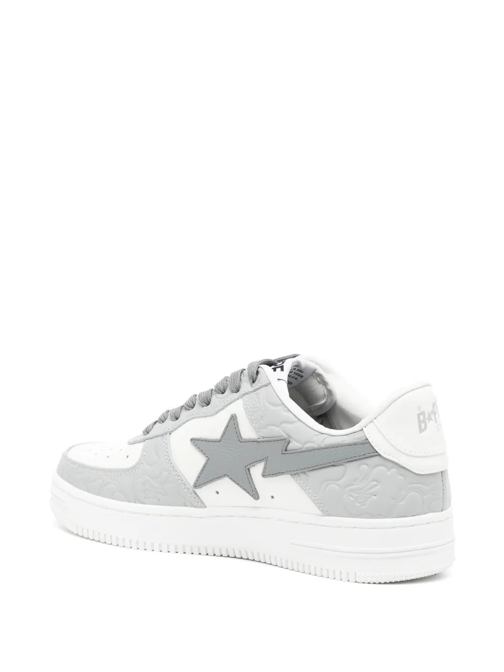 A BATHING APE Sta leren sneakers Grijs