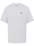 A BATHING APE® embroidered-logo cotton T-shirt - Grey