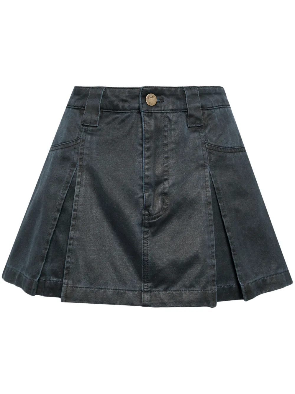 Tout a coup High waist shorts met geplooid detail Blauw