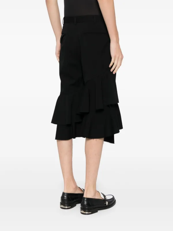 Black Comme Des Garçons ラッフル ショートパンツ | ブラック