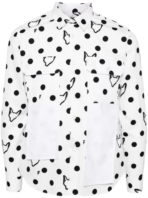 Black Comme Des Garçons polka-dots shirt
