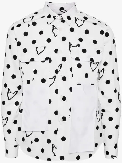 Black Comme Des Garçons chemise à pois