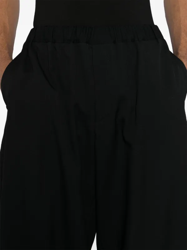 Black Comme Des Garçons Elasticated Waist Balloon Trousers