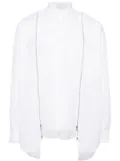 Black Comme Des Garçons zipper shirt - White