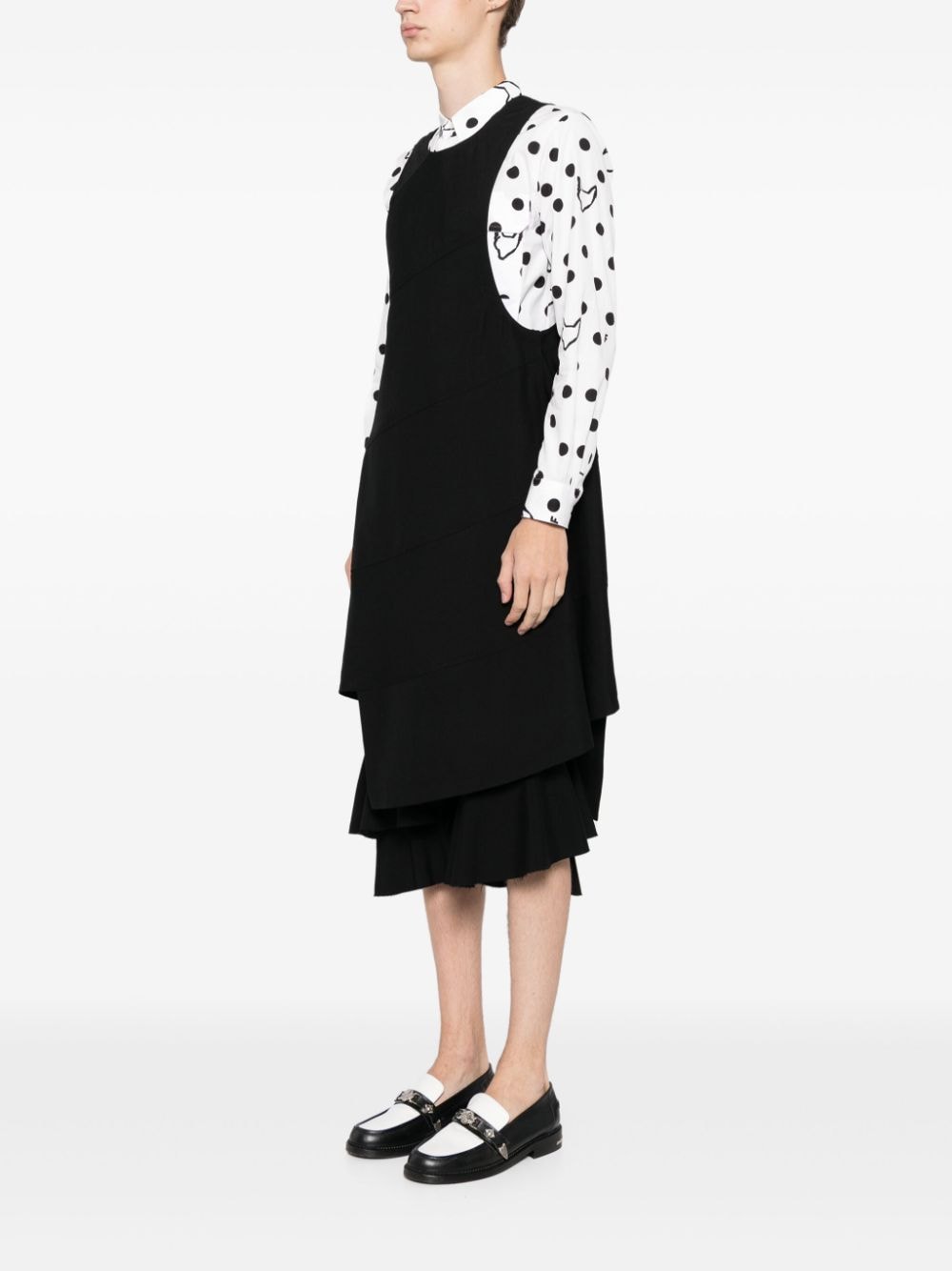 Shop Black Comme Des Garçons Asymmetric Dress In Black