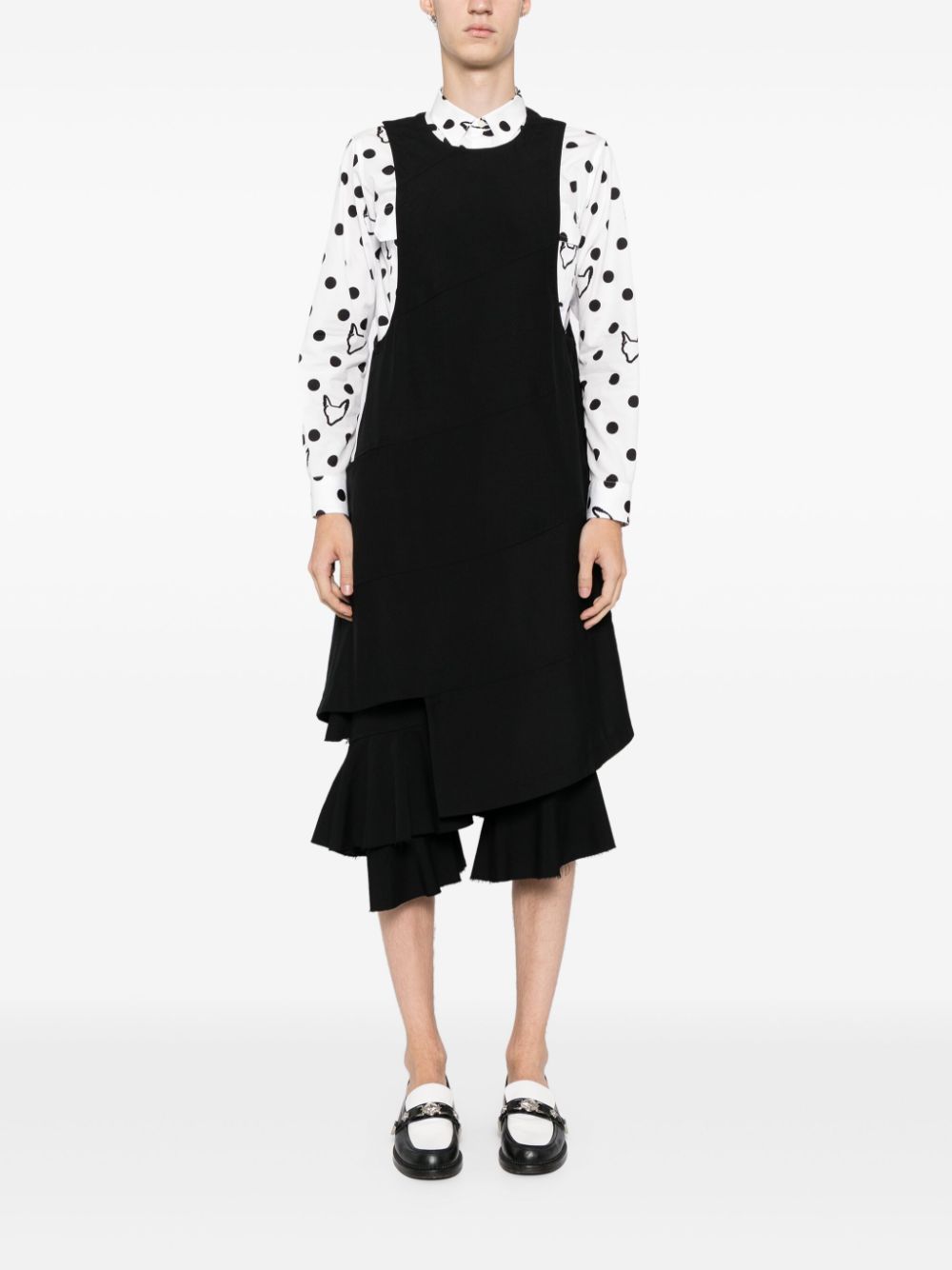 Shop Black Comme Des Garçons Asymmetric Dress In Black