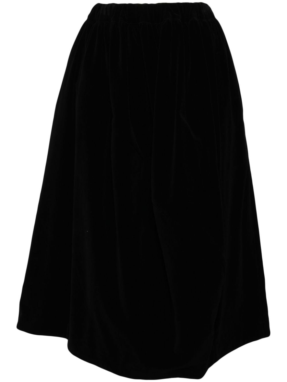 Shop Comme Des Garçons Comme Des Garçons Panelled Midi Skirt In Black