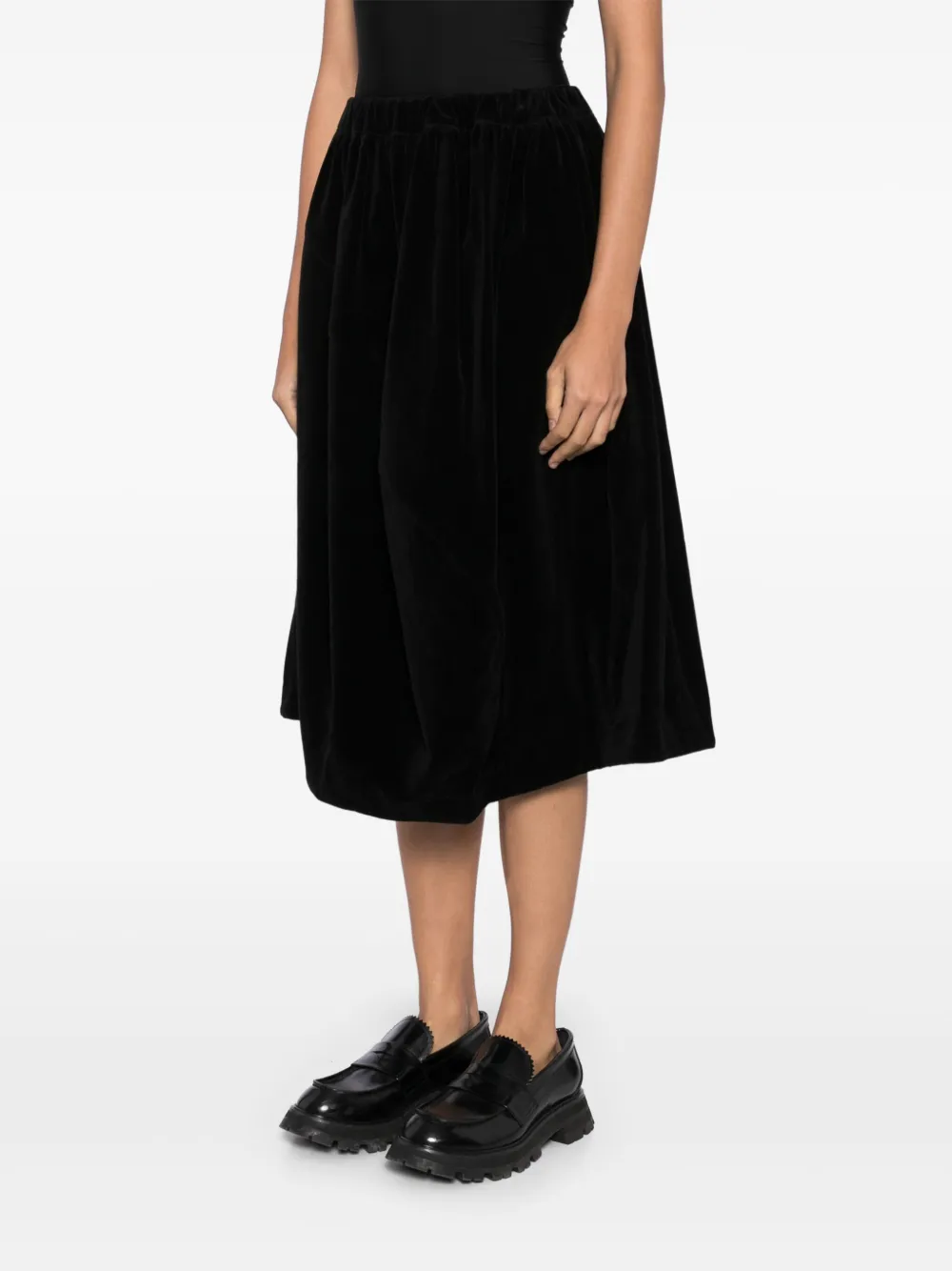 Comme Des Garçons Comme Des Garçons Midi-rok met vlakken Zwart