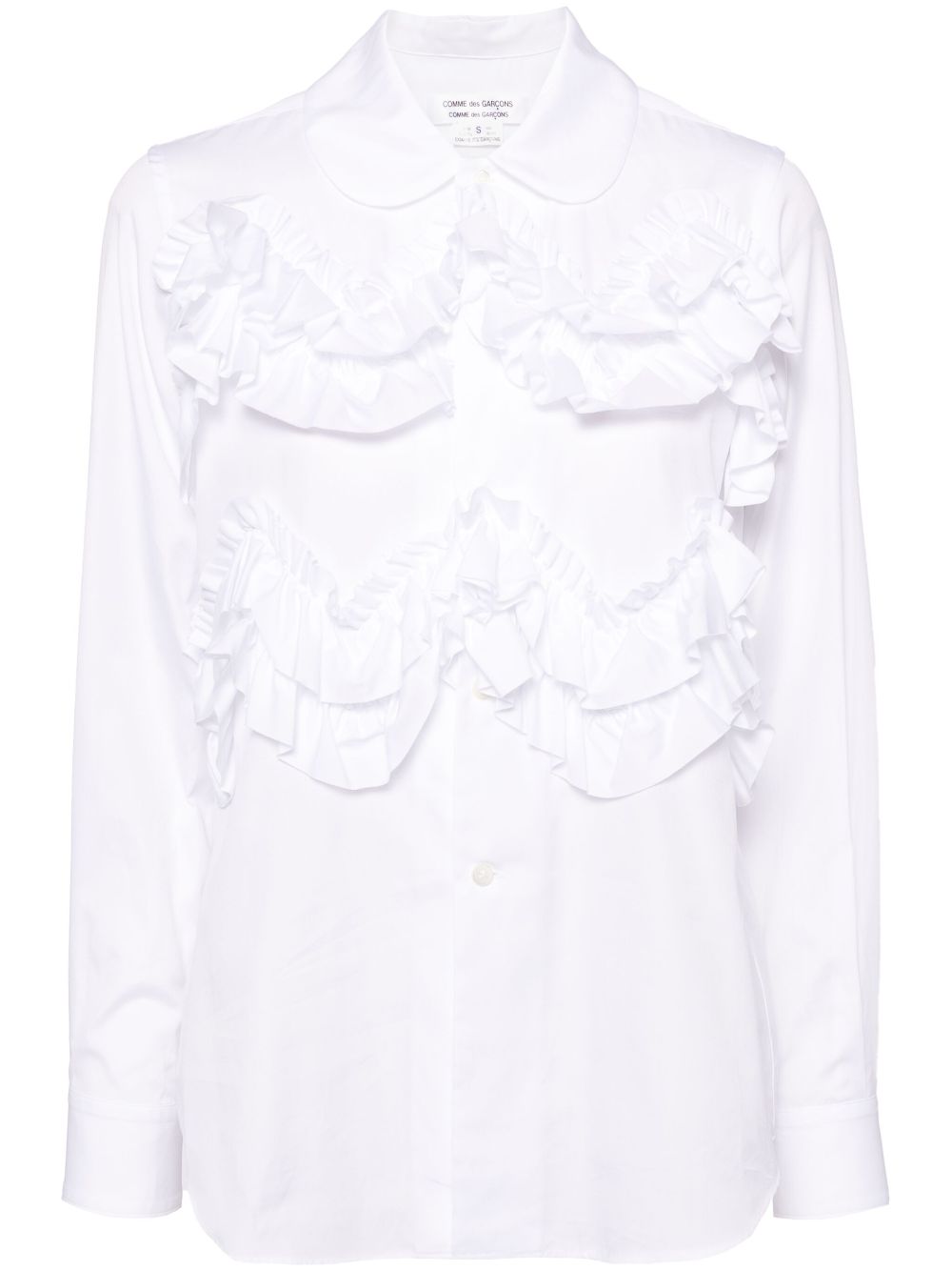 ruffle-trimed shirt