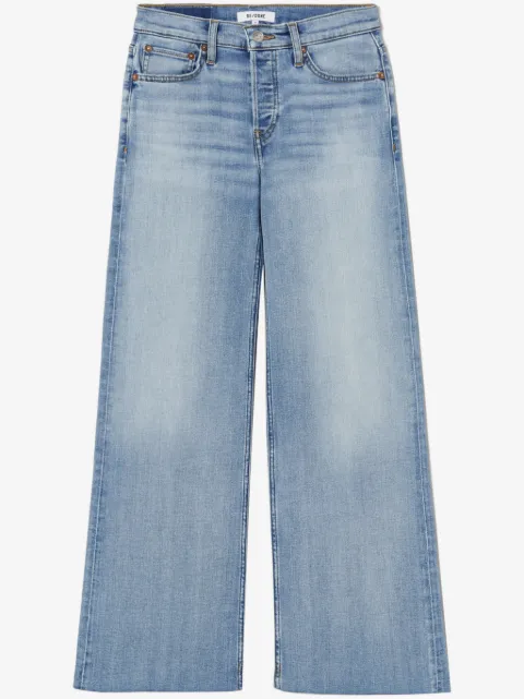 RE/DONE mid-rise wide cropped jeans