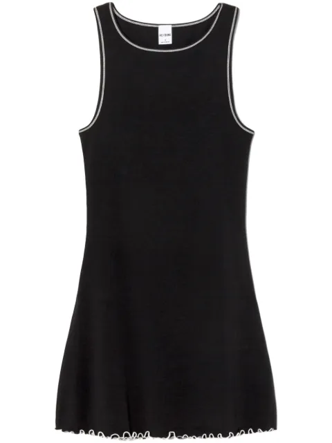 RE/DONE ribbed contrast-stitching mini dress