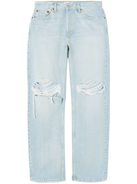 RE/DONE boyfriend jeans con detalles rasgados