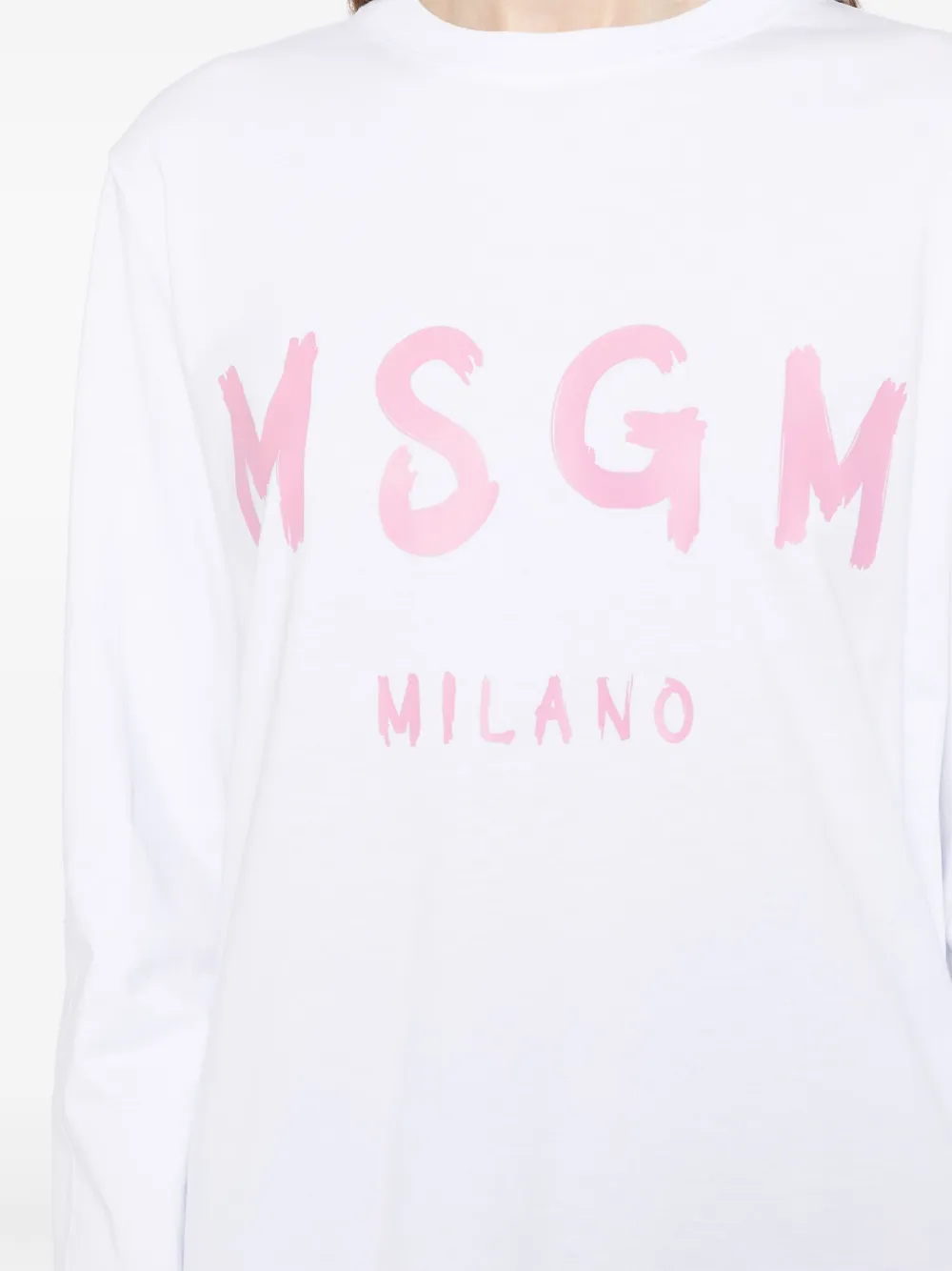 MSGM T-shirt met logoprint Wit