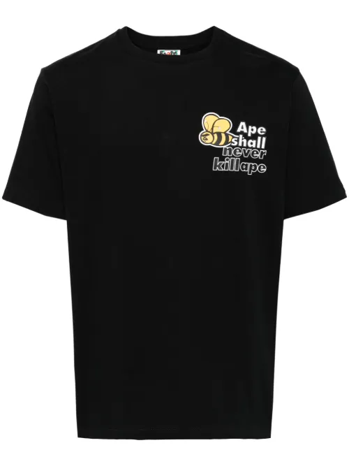 T-shirt en coton à logo imprimé - A BATHING APE® - Modalova