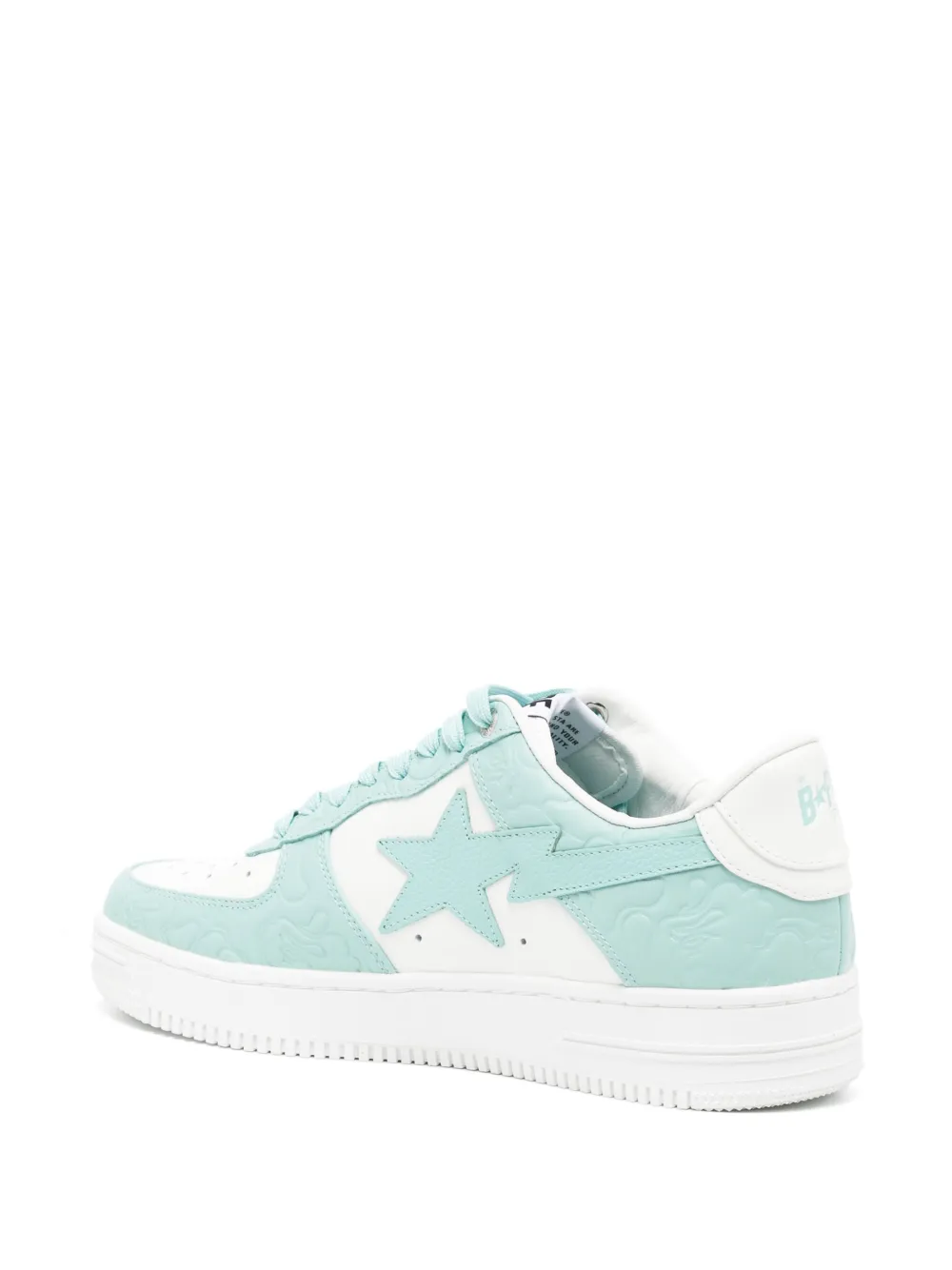 A BATHING APE Sta leather sneakers Green