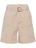 izzue knee-length twill shorts - Brown