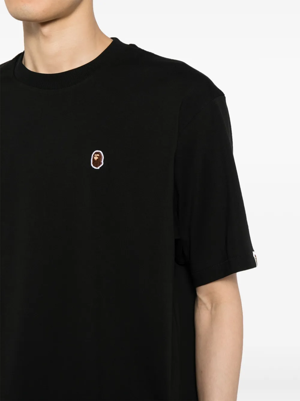 A BATHING APE® embroidered-logo Cotton T-shirt | Black