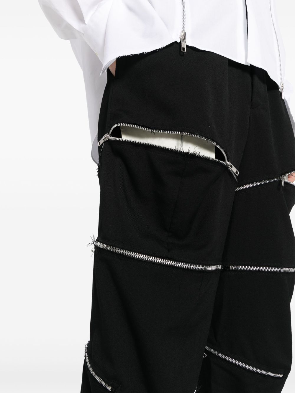 Black Comme Des Garcons zipper trousers Men