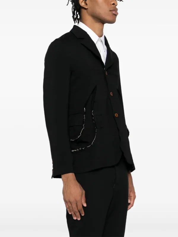 Black Comme Des Garçons ダメージ ジャケット | ブラック