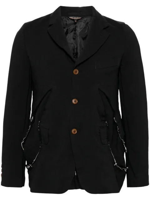 Black Comme Des Garçons distressed detail blazer