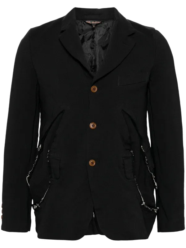 Black Comme Des Garçons ダメージ ジャケット | ブラック
