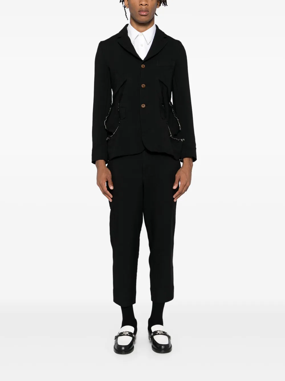 Black Comme Des Garçons blazer à effet usé | Blazers | Image 2