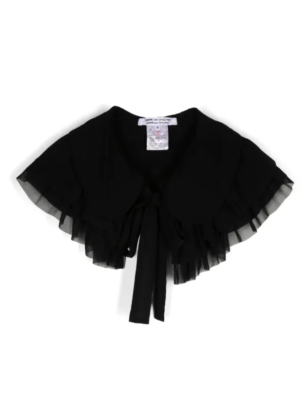 COMME des GARÇONS フリル付き黒ショール COMME des GARÇONS フリル付き黒ショール