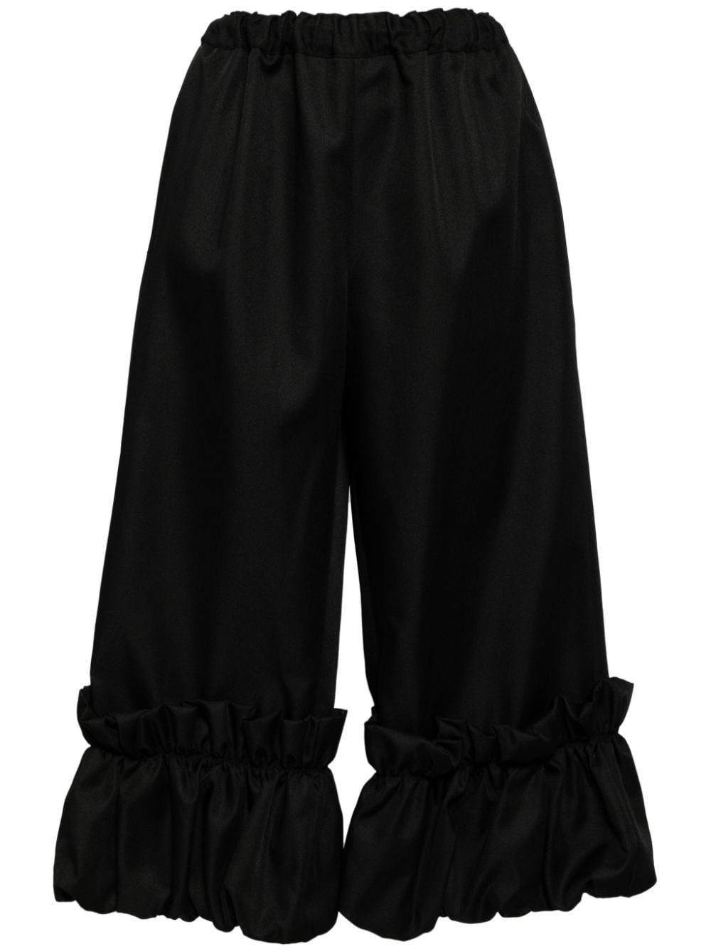 Shop Comme Des Garçons Comme Des Garçons Ruffled Trousers In Black