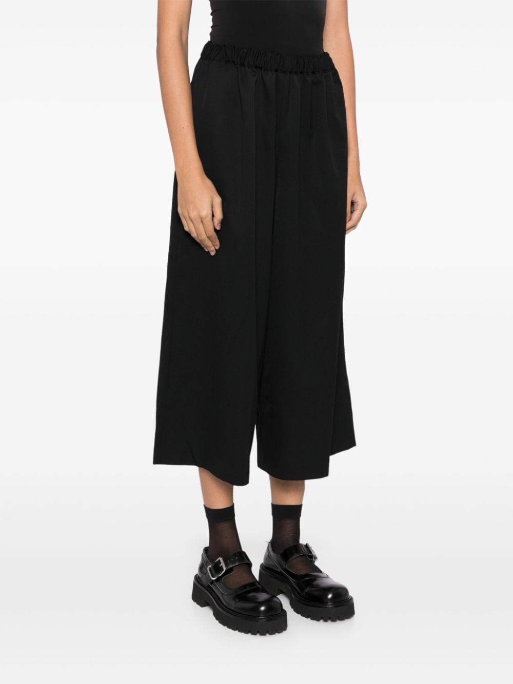 Shop Comme Des Garçons Comme Des Garçons Cropped Trousers In Black