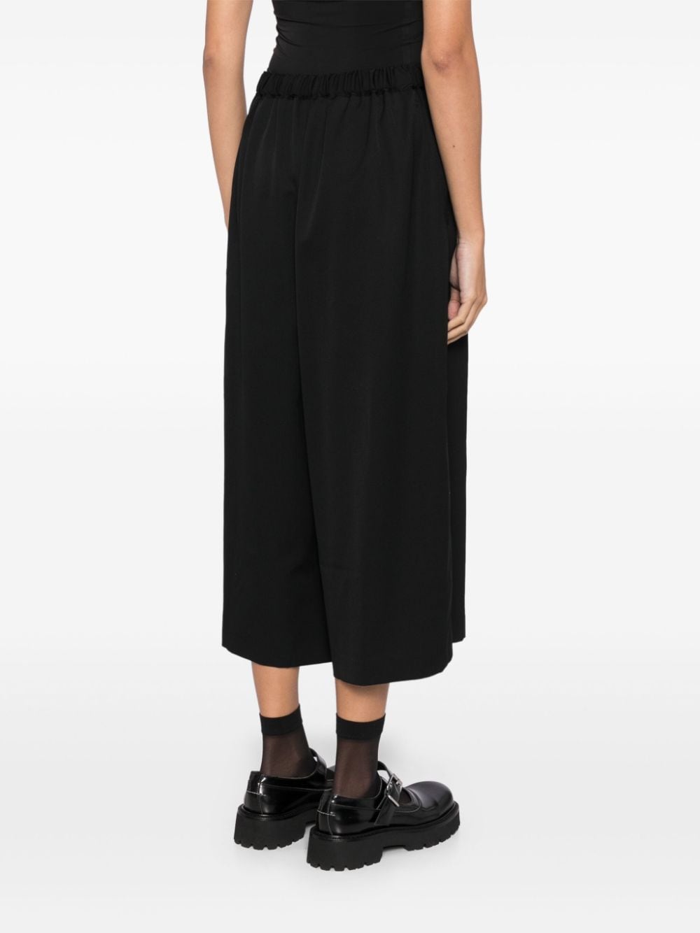 Shop Comme Des Garçons Comme Des Garçons Cropped Trousers In Black