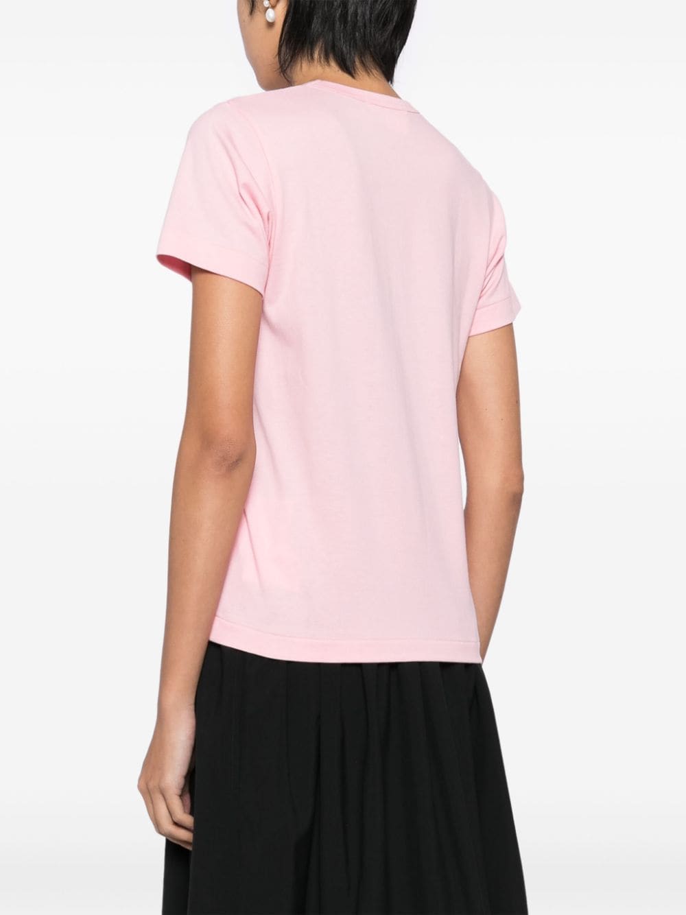 Shop Comme Des Garcons Girl Ribbon-embellished T-shirt In Pink