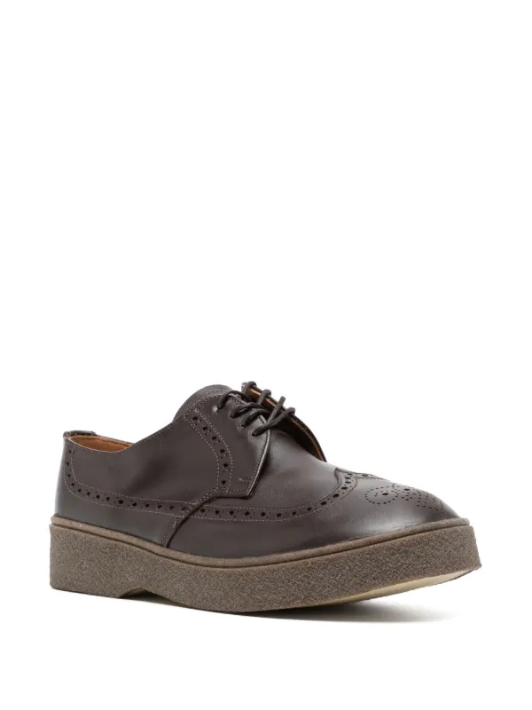 COMME des GARÇONS HOMME 黒 レザー ブローグシューズ Comme Des Garçons Homme Deux レザー ブローグシューズ