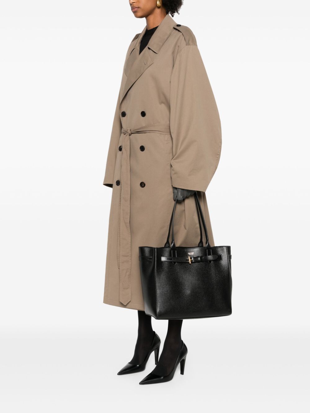 TOM FORD Leren shopper - Zwart