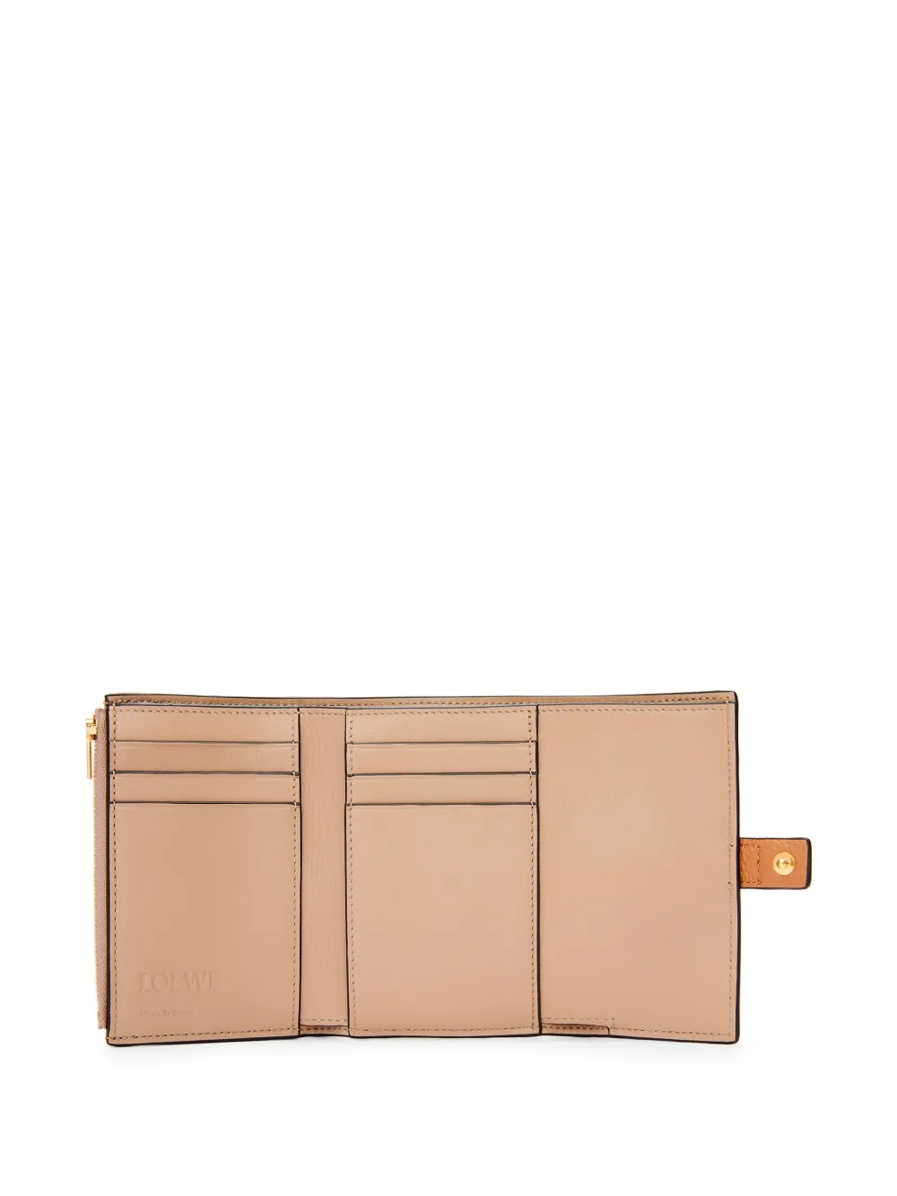 Loewe Leather Grained Wallet In Brown