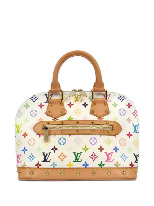 Louis Vuitton Pre Owned x Takashi Murakami Sac a Main Alma PM 2004 Blanc FARFETCH FR