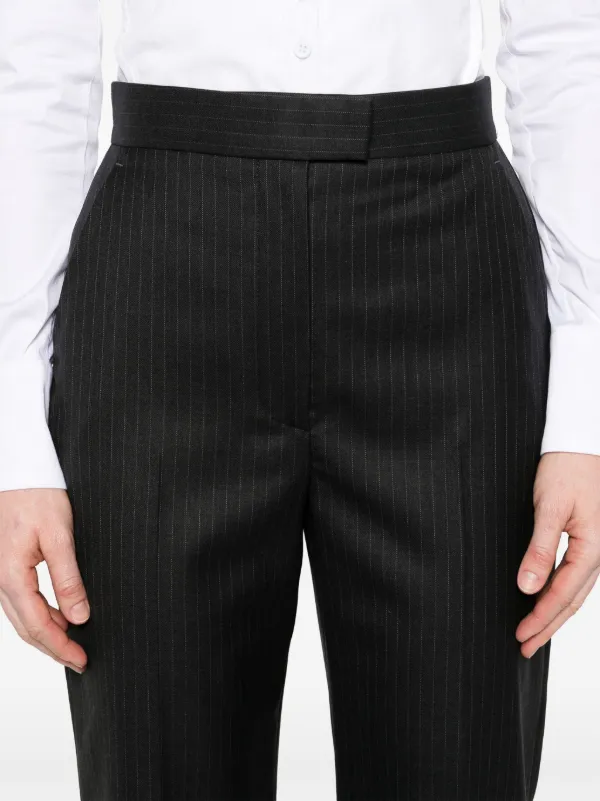 Alexander McQueen Pinstripe Wool Trousers | Grey | FARFETCH Alexander McQueen Pinstripe Wool Trousers | Grey | FARFETCH
