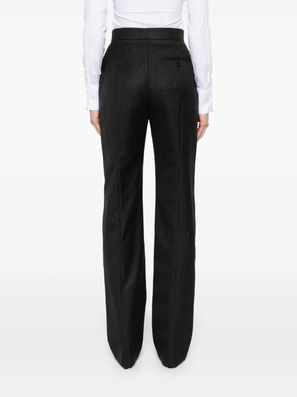Alexander McQueen Pinstripe Wool Trousers | Grey | FARFETCH