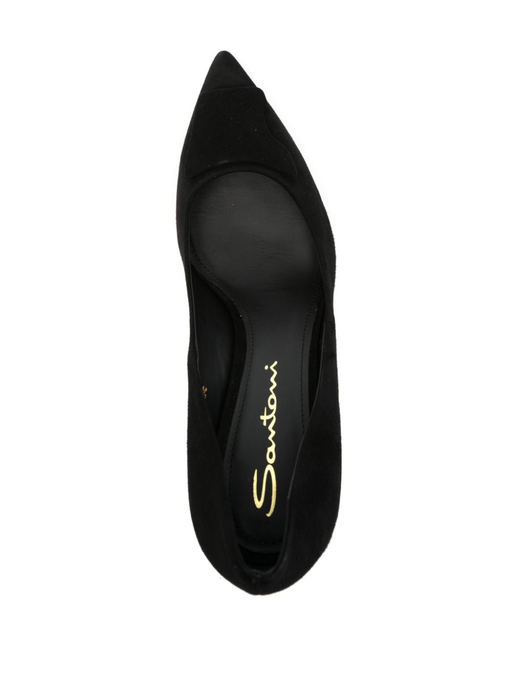 Shop Santoni 90mm Sibille Pumps In Black