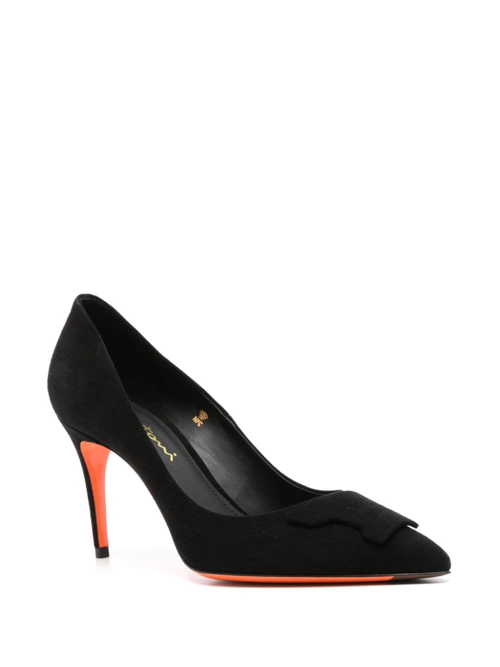 Shop Santoni 90mm Sibille Pumps In Black