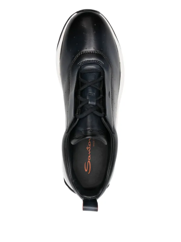 Santoni レザースニーカー | ブルー | FARFETCH JP