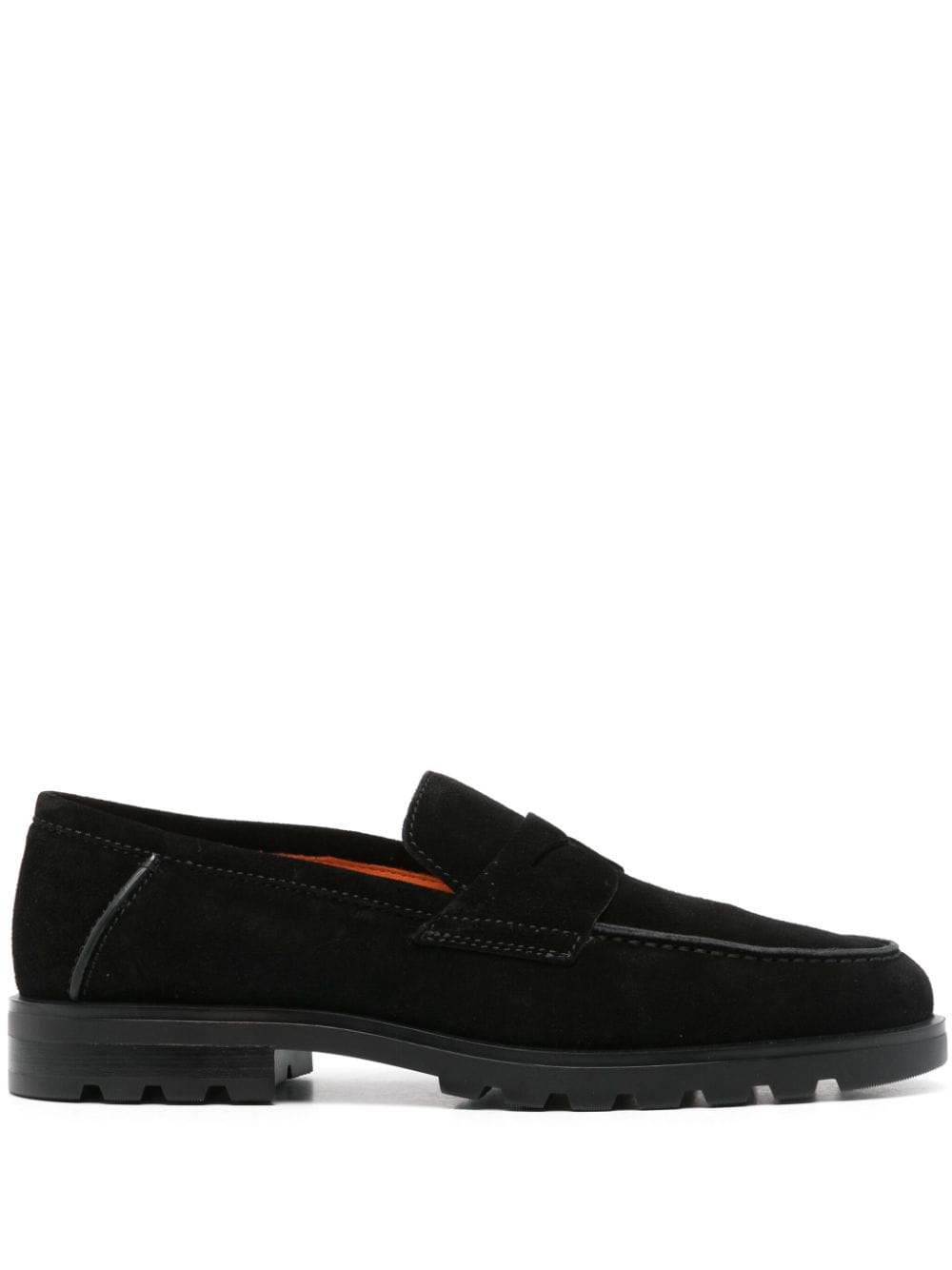 Santoni suede penny loafers - Black